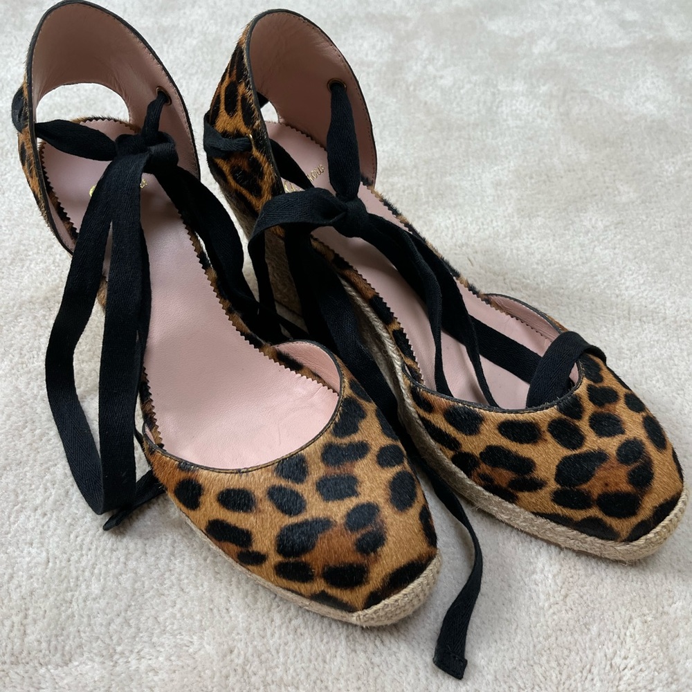 Size 9 JCrew Leopard espadrilles